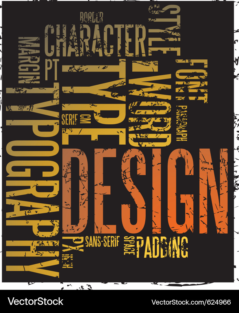 Typography Background - Word Cluster vector image