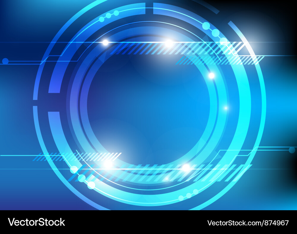 Abstract Blue Circle Background Vector Image