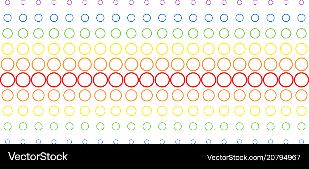 Circle bubble shape halftone spectral array vector image