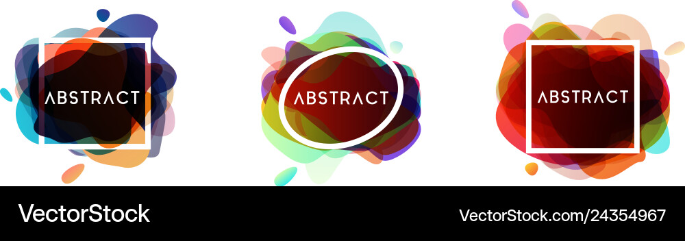 Colorful fluid gradient with abstract shapes Vector Image