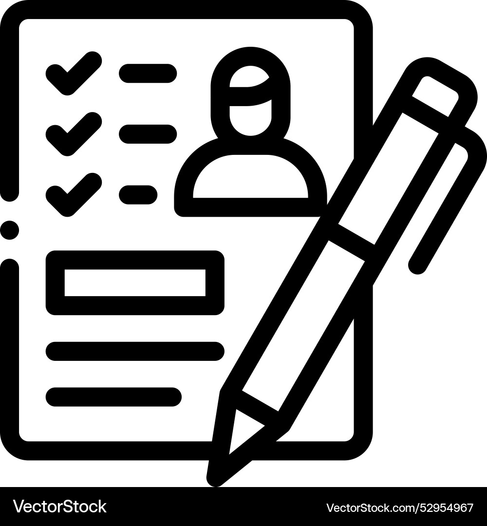 Cv icon thin linear style design isolated Cv icon thin linear style design isolated vector image