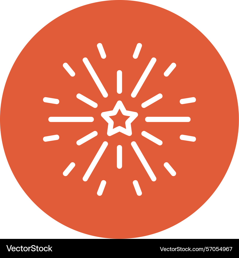 Firework line circle style icon design vector image