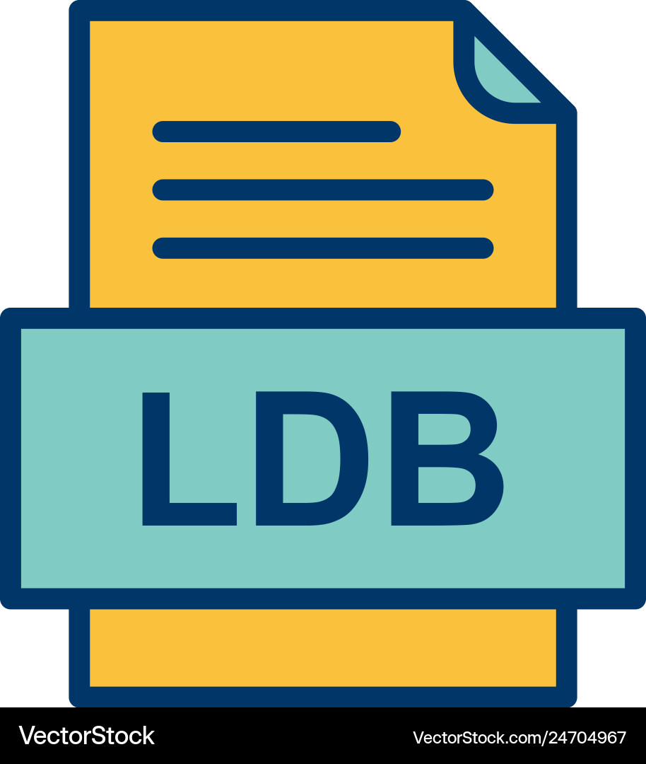 Ldb file document icon Vector Image