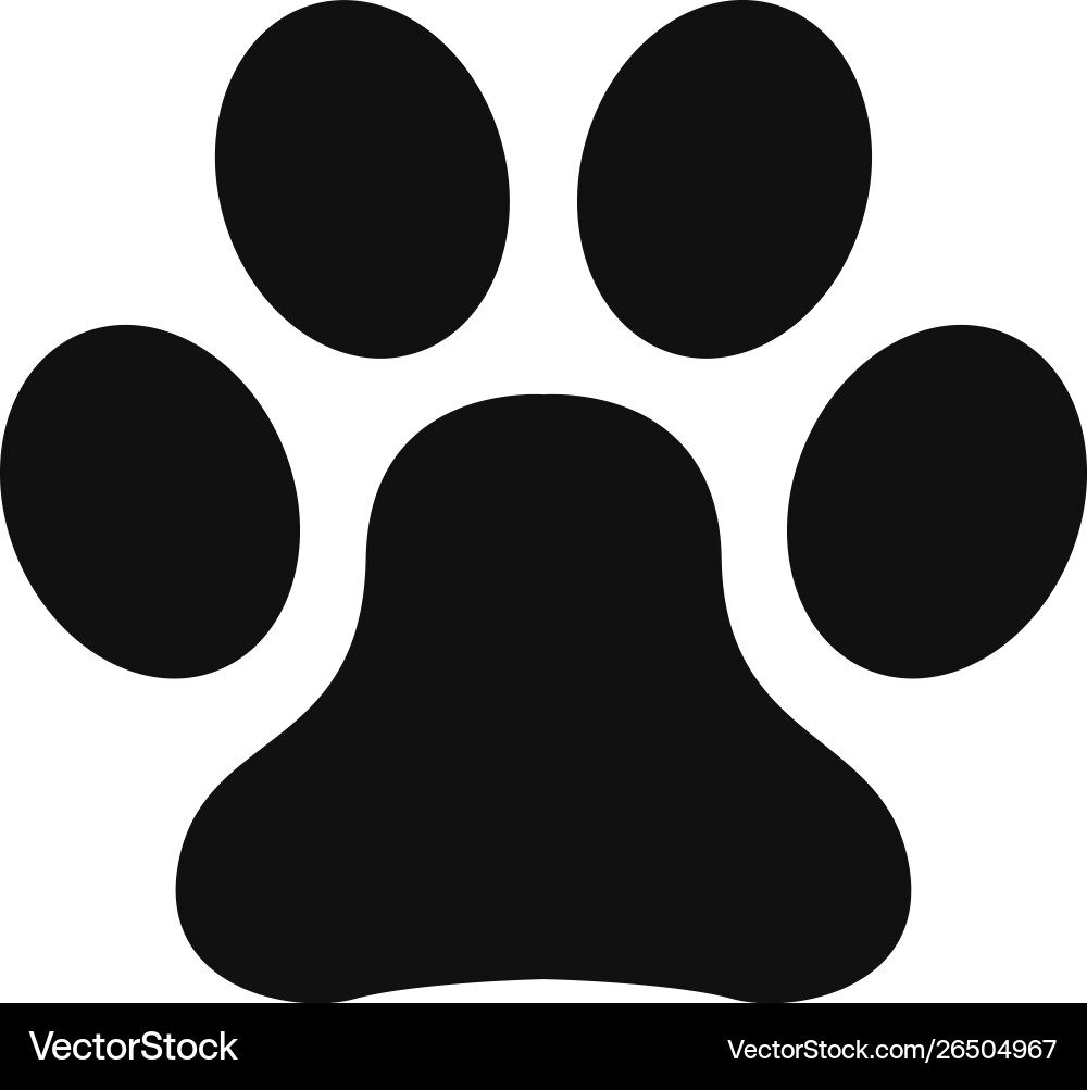 Paw print icon in modern design style for web vector image