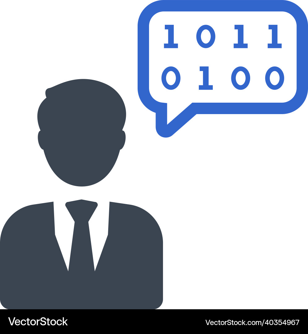 Programmer developer icon vector image