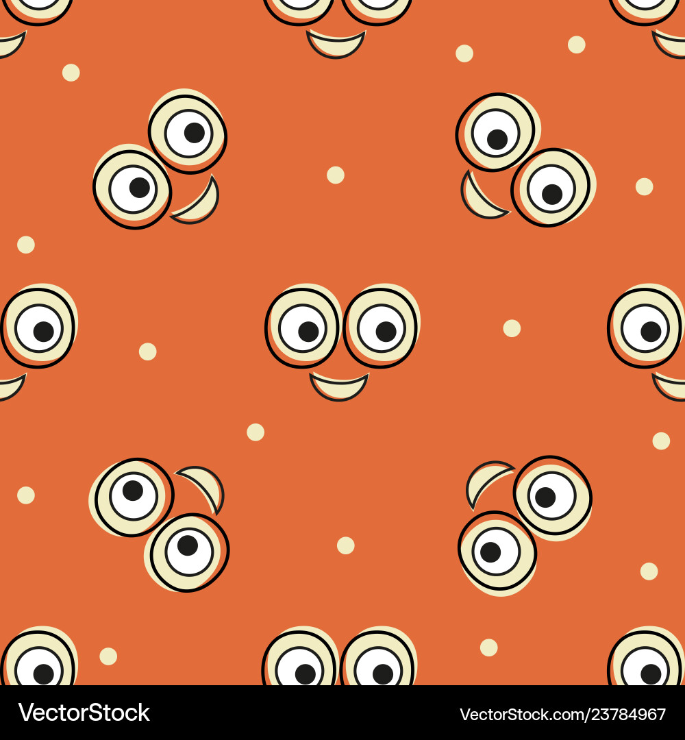 Smile pattern background texture doodle Vector Image