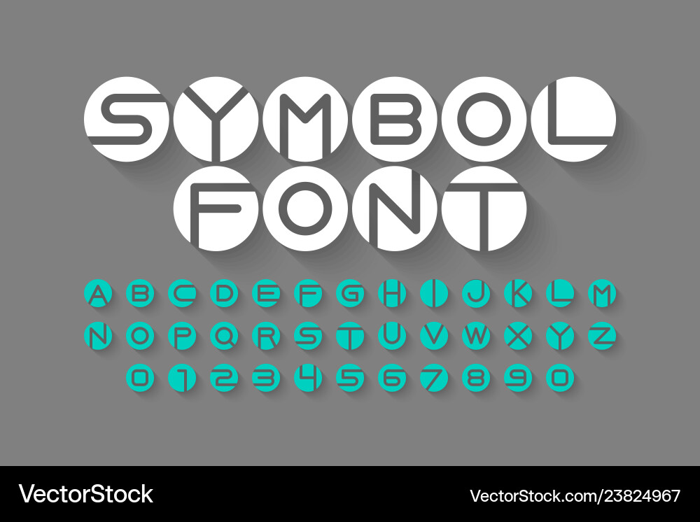 Symbol font vector image