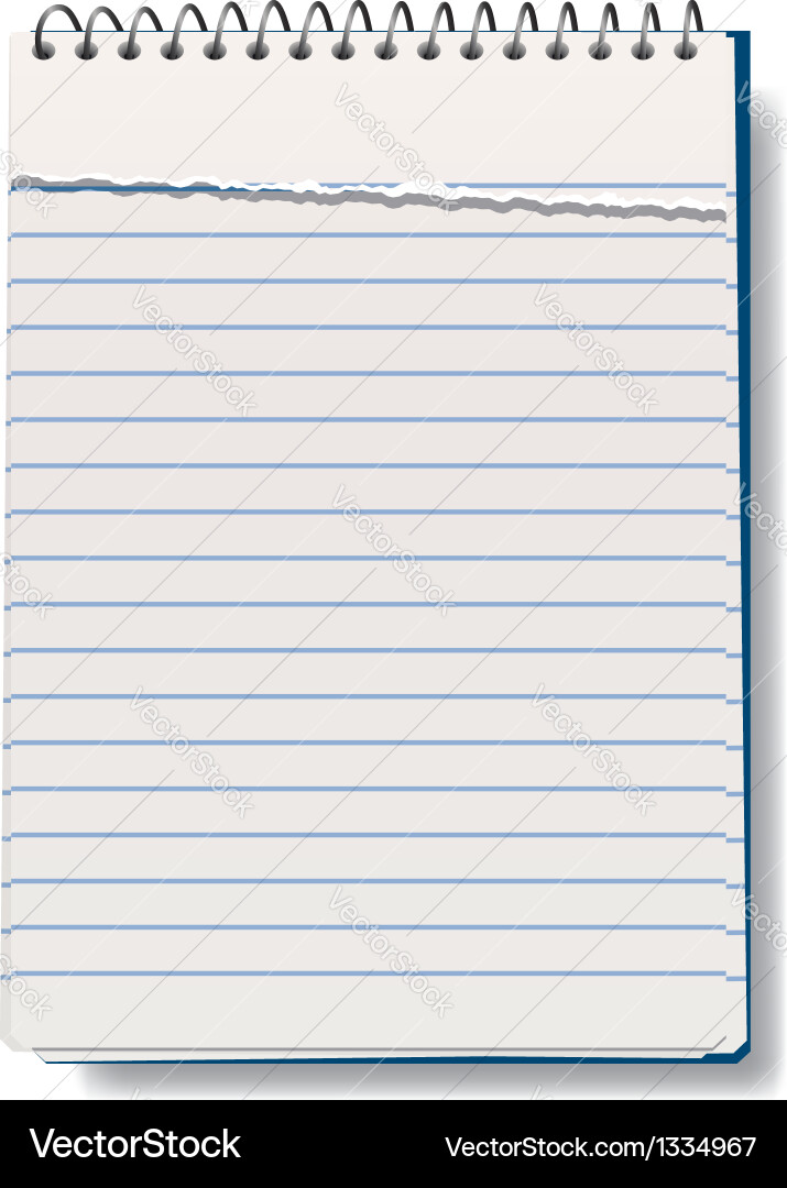 Torn Notepad Page vector image