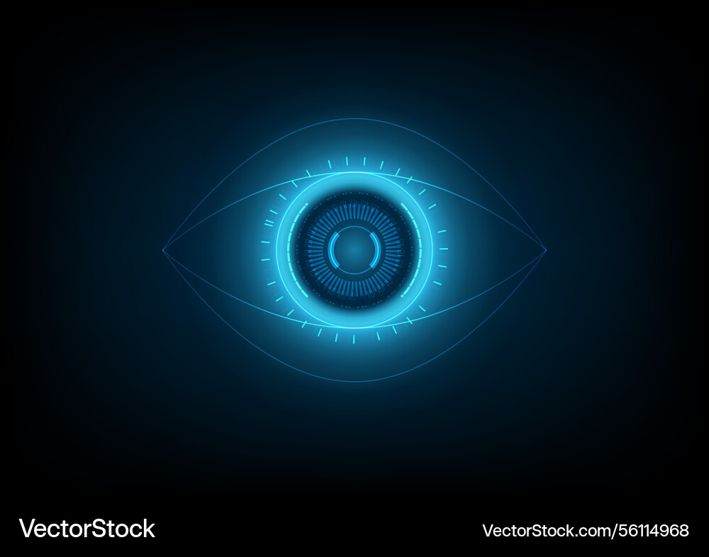 Abstract background with cyberspace security scan Vector Image