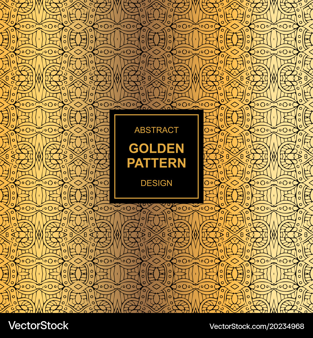 Abstract golden pattern maya design vector image
