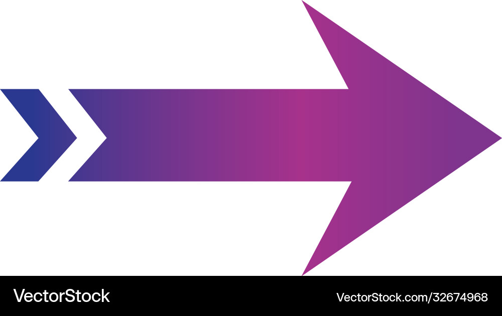 Arrow direction related icon right pointed vector image
