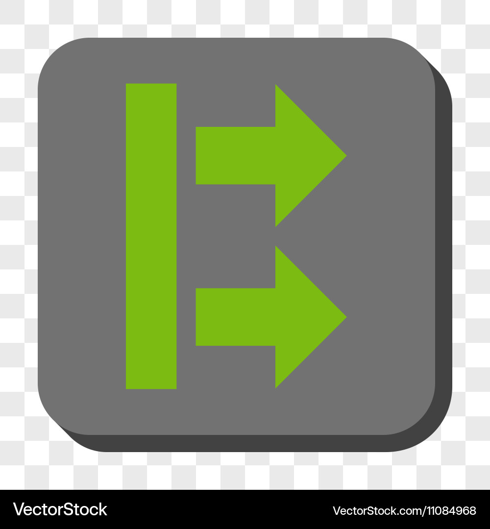 Bring right rounded square button vector image
