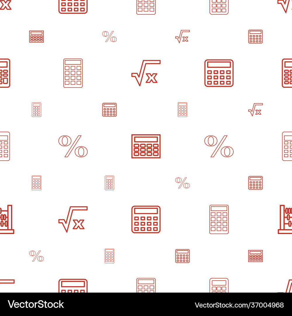 Calculation icons pattern seamless white Vector Image