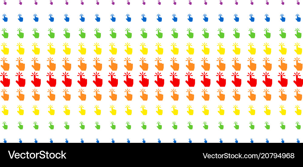 Click shape halftone spectral effect Click shape halftone spectral effect Vector Image