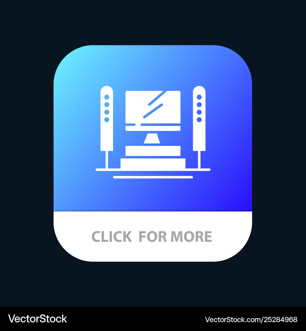 Computer computing server cpu mobile app icon Vector Image