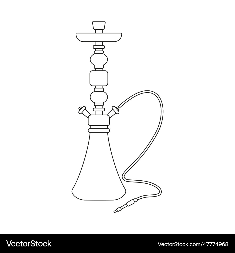 Hookah icon in the form of a flat pattern Vector Image