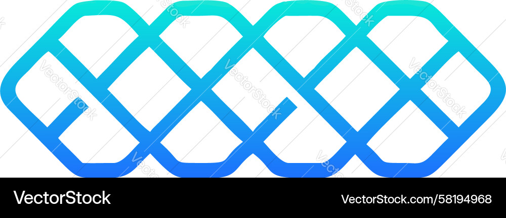 Interlocking Wave Pattern Vector Image