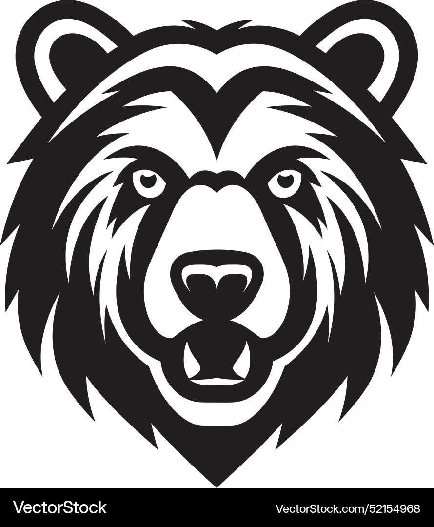 Majestic black bear in the moonlight of wild Vector Image
