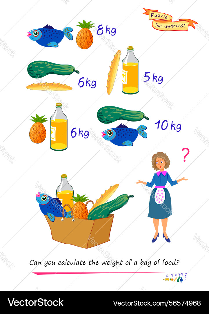 Mathematical logic puzzle game for smartest can Mathematical logic puzzle game for smartest can vector image