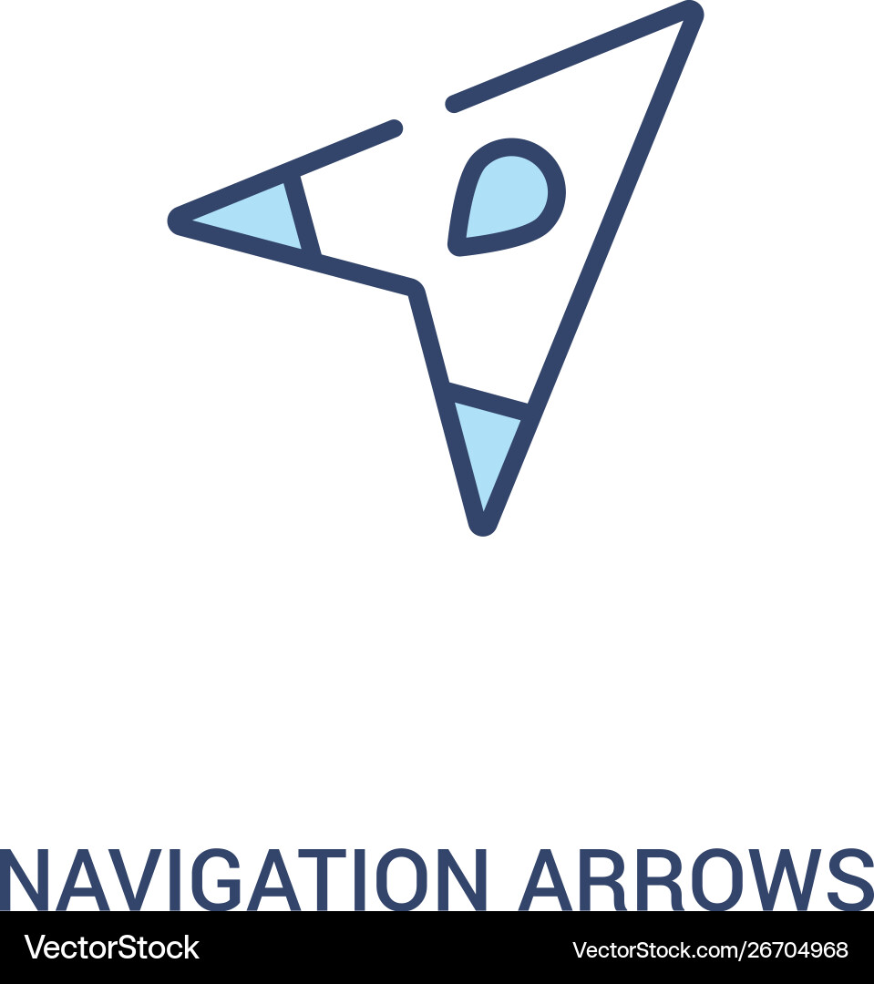 Navigation arrows concept 2 colored icon simple Navigation arrows concept 2 colored icon simple vector image