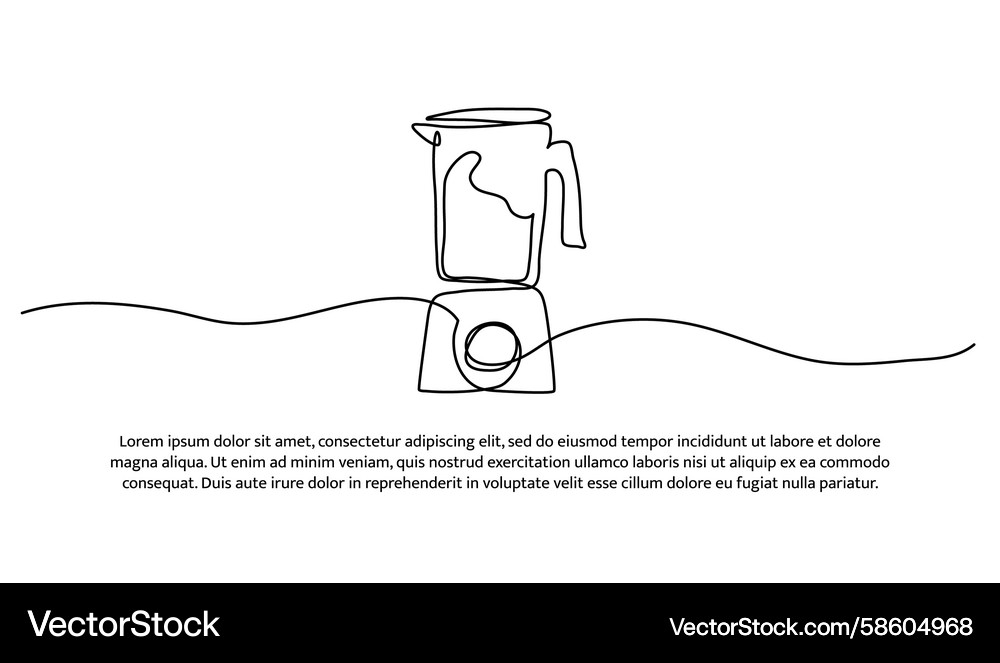 One line of blender abstract minimal continuous Vector Image