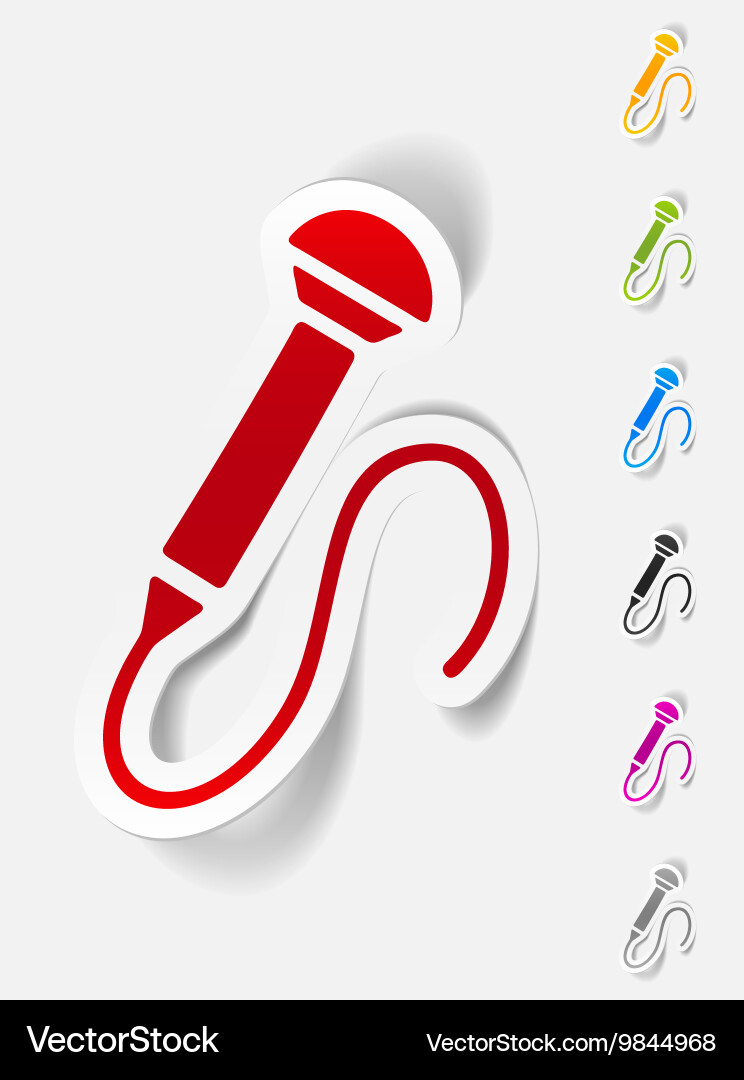Realistic design element microphone vector image