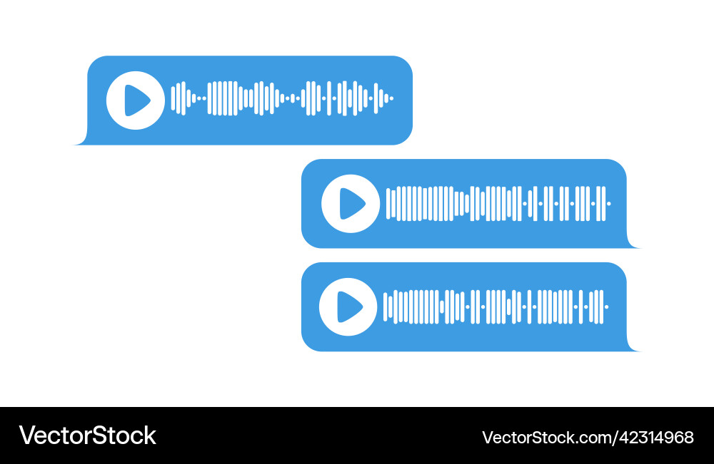 Recording of audio message template dialogue Vector Image