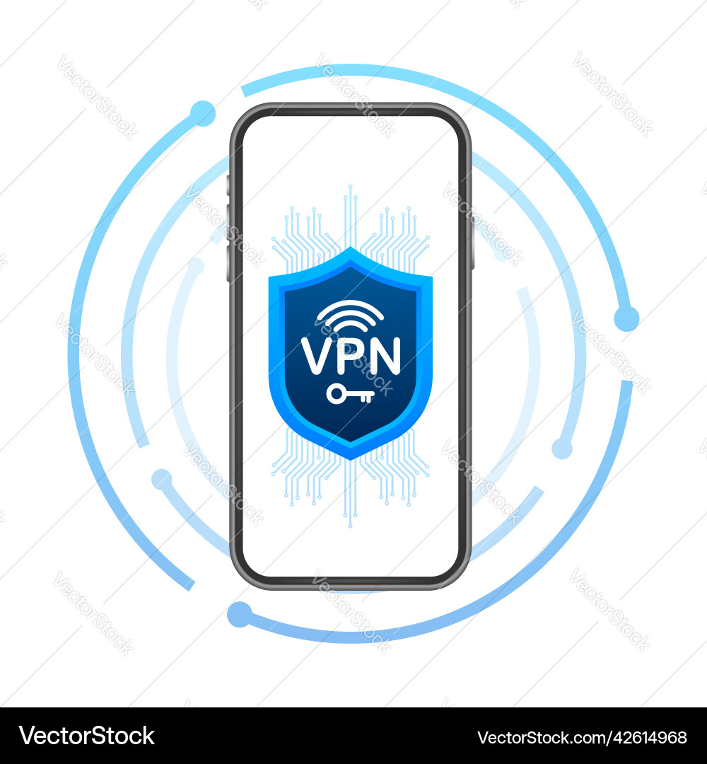 Secure vpn connection concept virtual private vector image