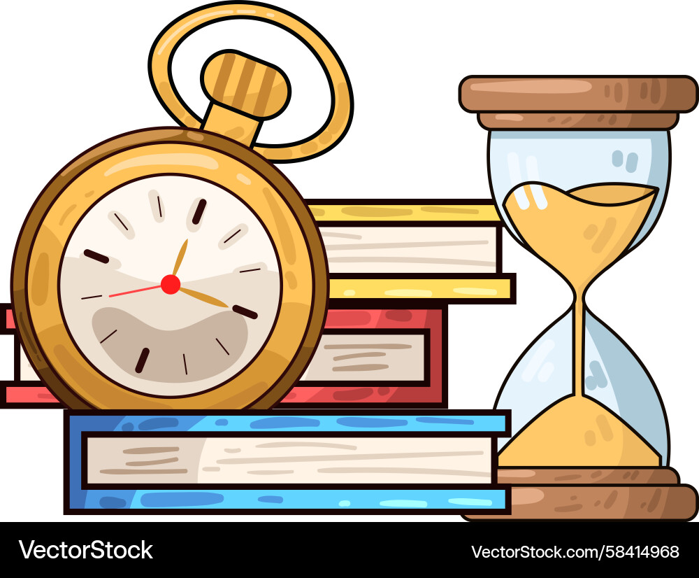 Study Time Setup Vector Image
