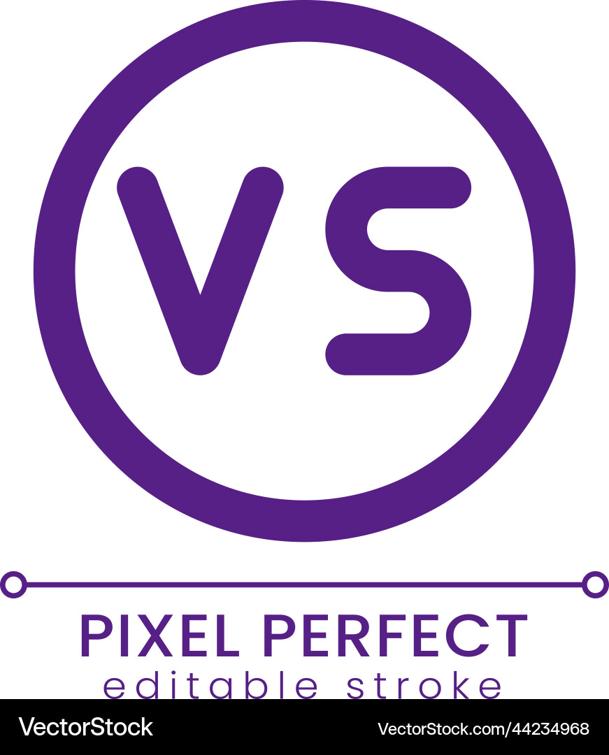 Versus button pixel perfect rgb color ui icon Versus button pixel perfect rgb color ui icon vector image