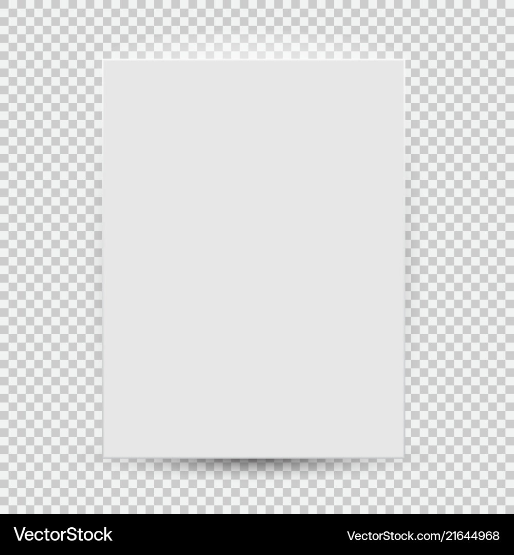White blank model template top view with shadow Vector Image