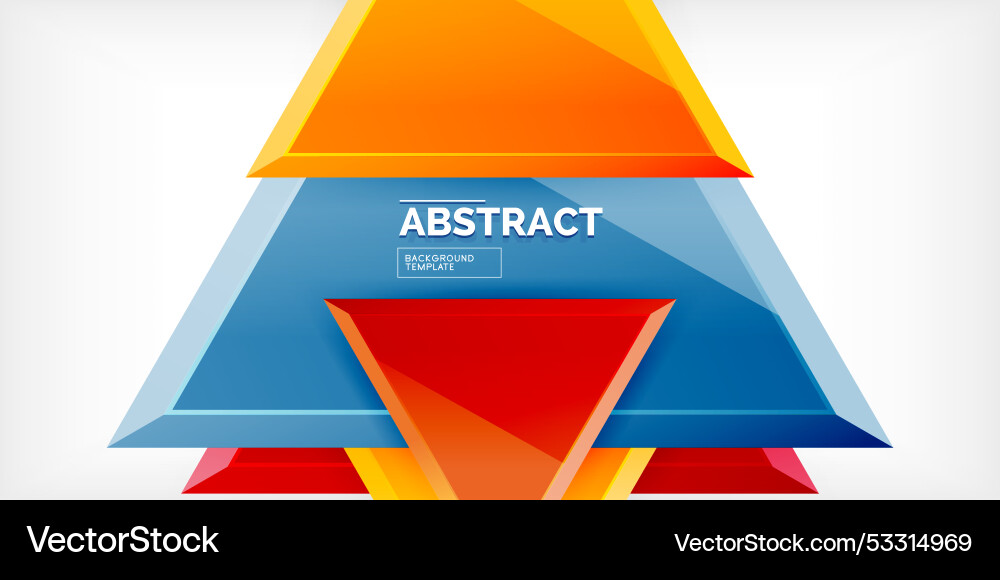 Abstract background - colorful triangles with 3d Abstract background - colorful triangles with 3d Vector Image