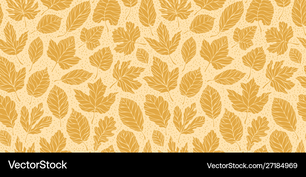 Autumn Leaf Seamless Pattern Royalty Free Vector Image