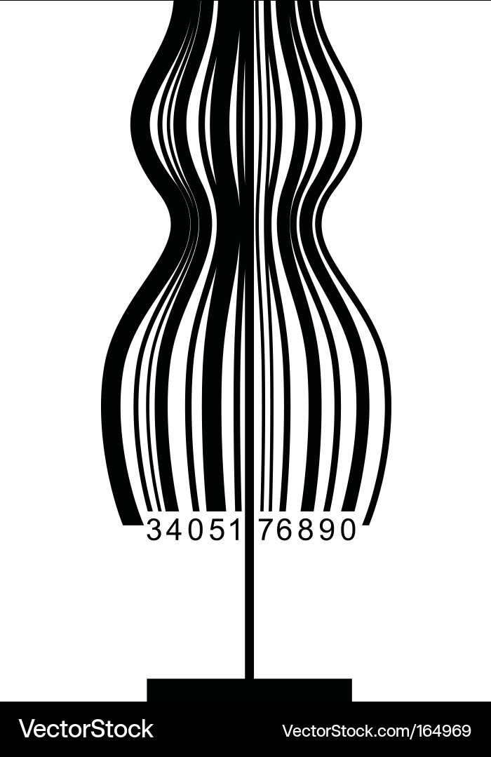 Bar Code Mannequin Vector Image