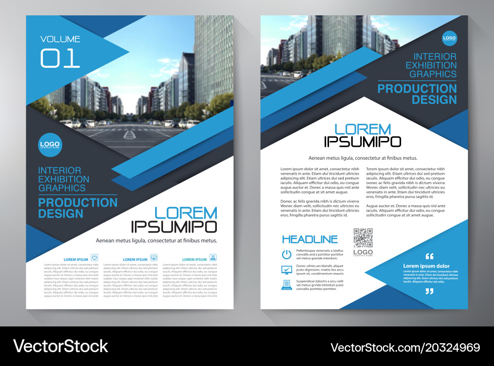 Business brochure flyer design a4 template Vector Image