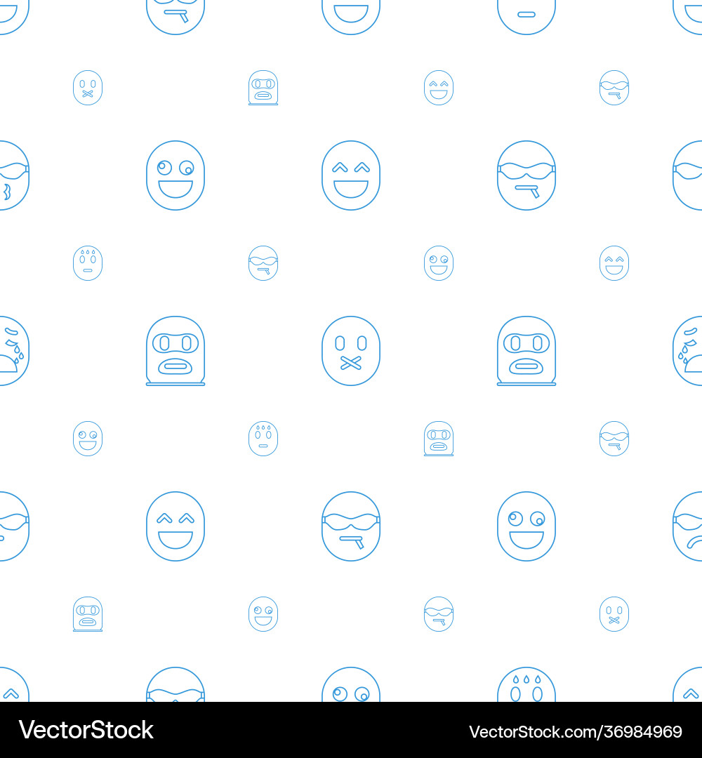 Character icons pattern seamless white background Vector Image