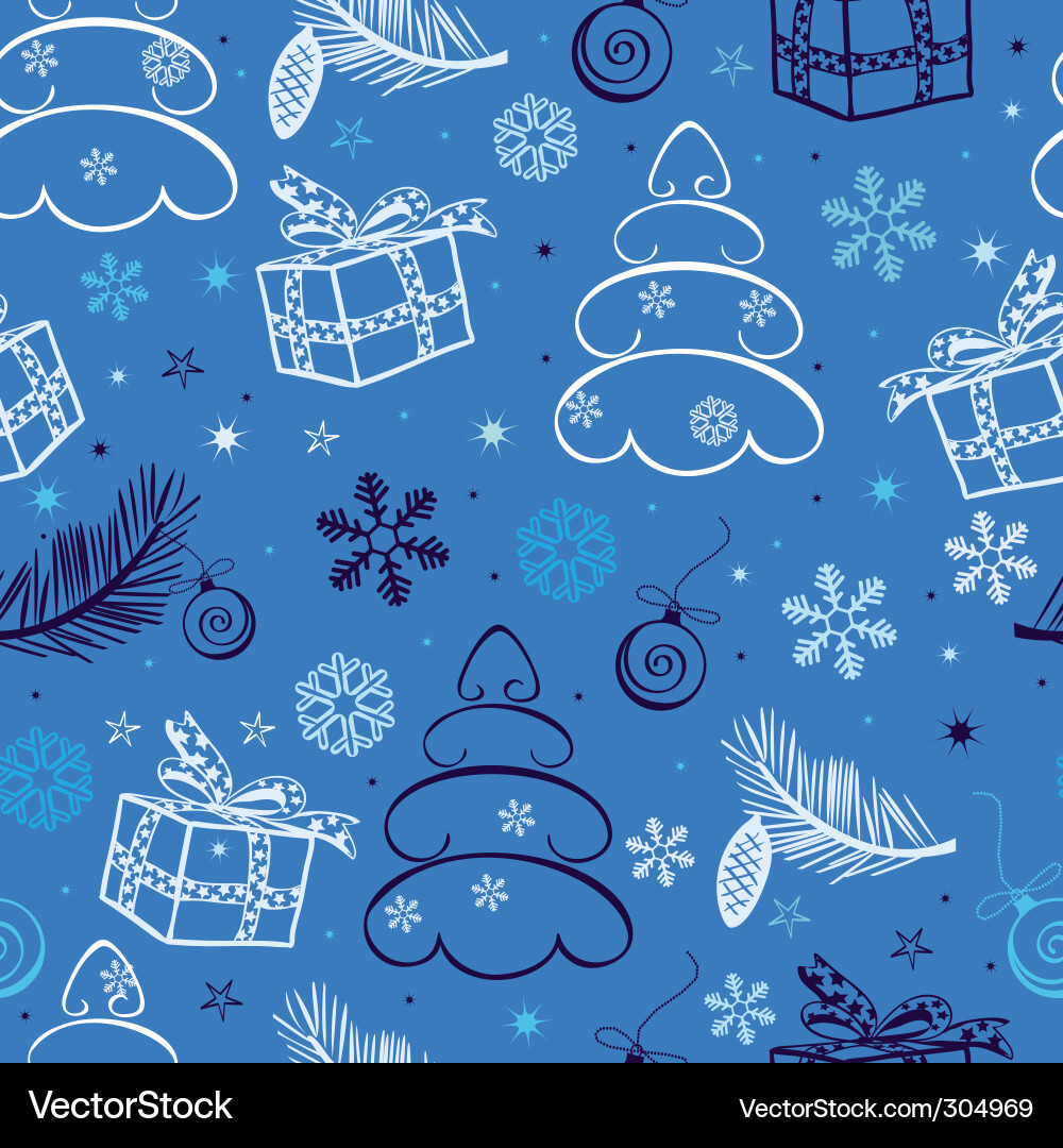 Christmas Snowflake Pattern Vector Image