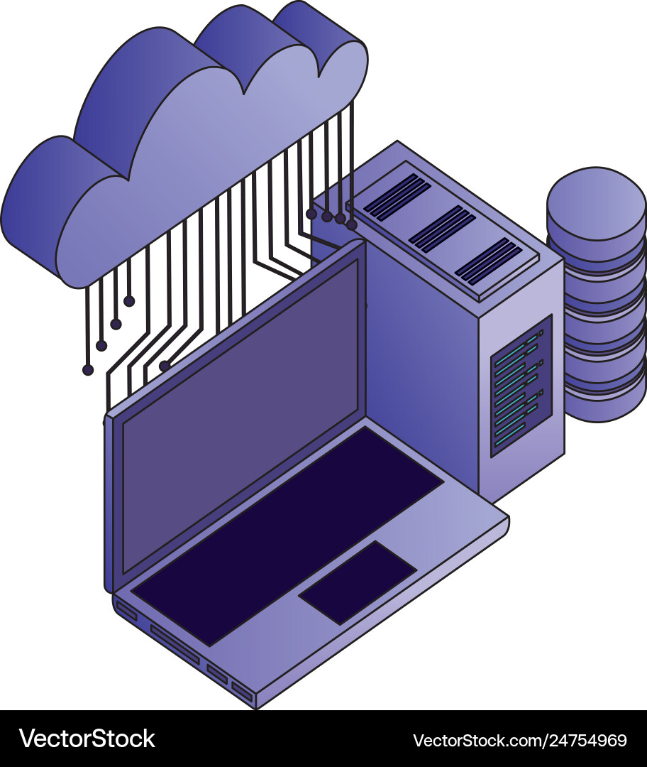 Cloud Computing mit Teamwork und Icon-Datenserver Cloud Computing mit Teamwork und Icon-Datenserver vektorbild