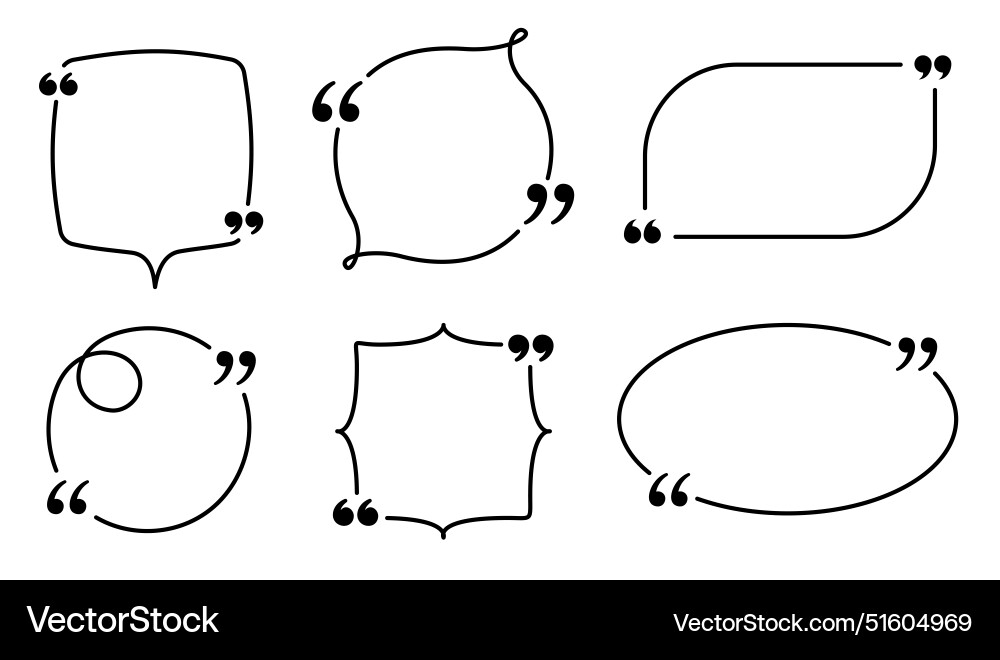 Elegant speech bubble collection with quotation Elegant speech bubble collection with quotation vector image