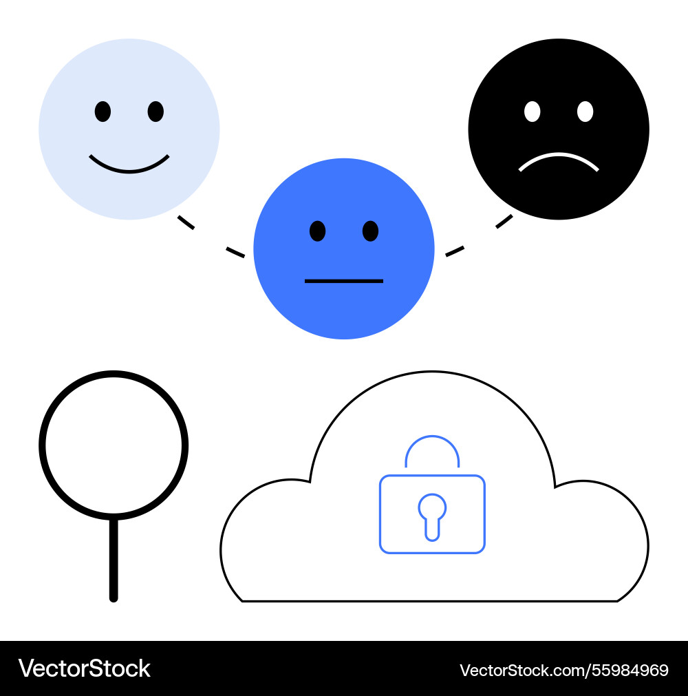 Emotional spectrum and data security in cloud Emotional spectrum and data security in cloud vector image
