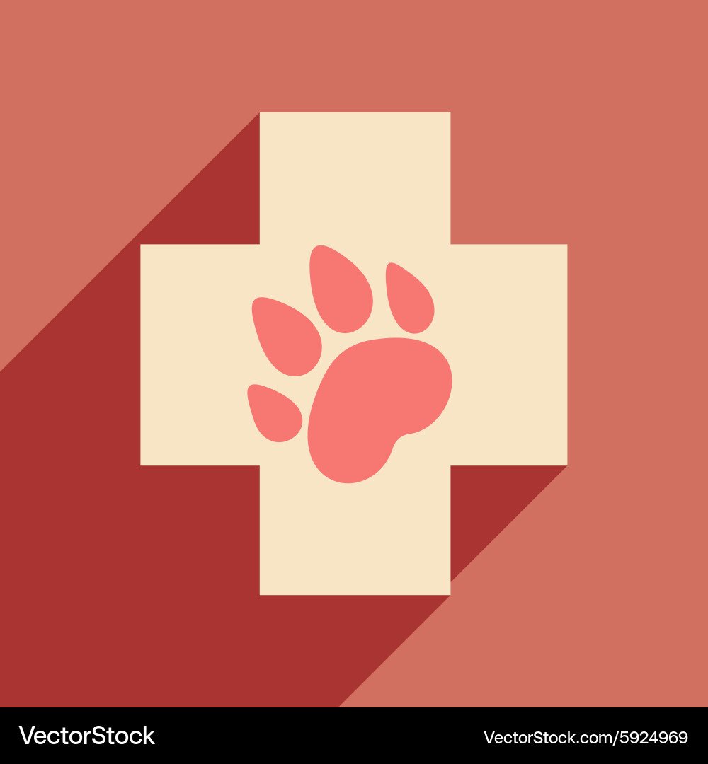 Flat with shadow icon and mobile application vector image