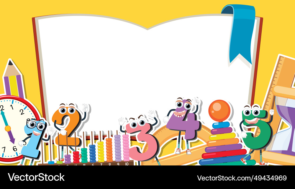 Math-themed notebook template Vector Image