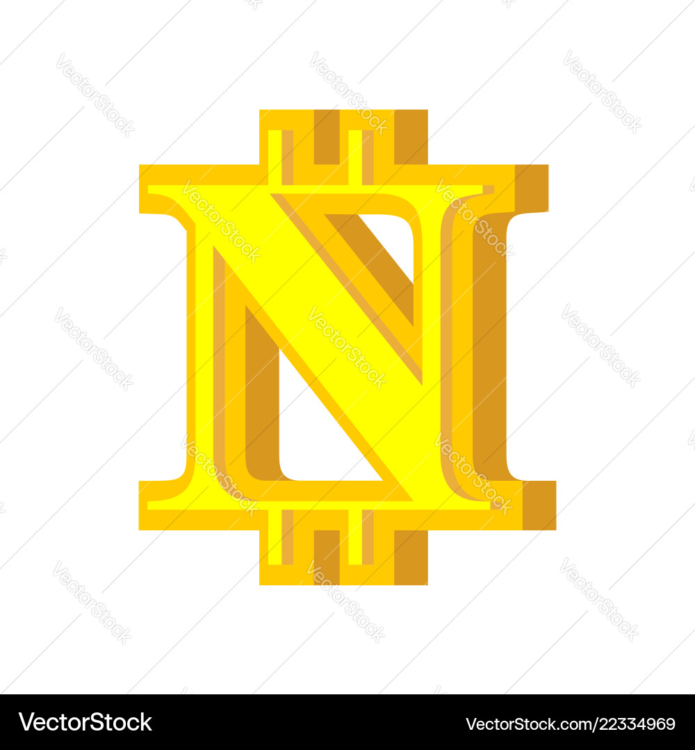 N letter bitcoin font cryptocurrency alphabet – Royalty-Free Vector |  VectorStock