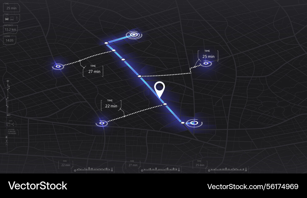 Pick up taxi isometric gps map navigation to own Pick up taxi isometric gps map navigation to own vector image