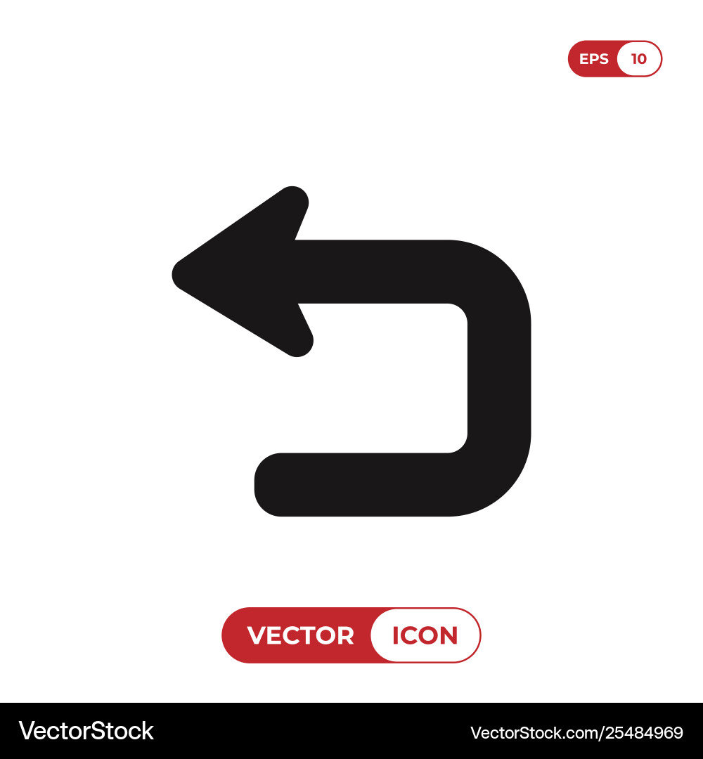 Return button icon Return button icon Vector Image