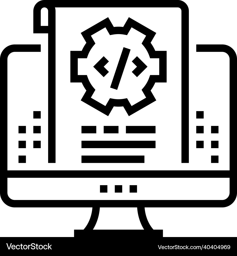 Script code line icon Vector Image