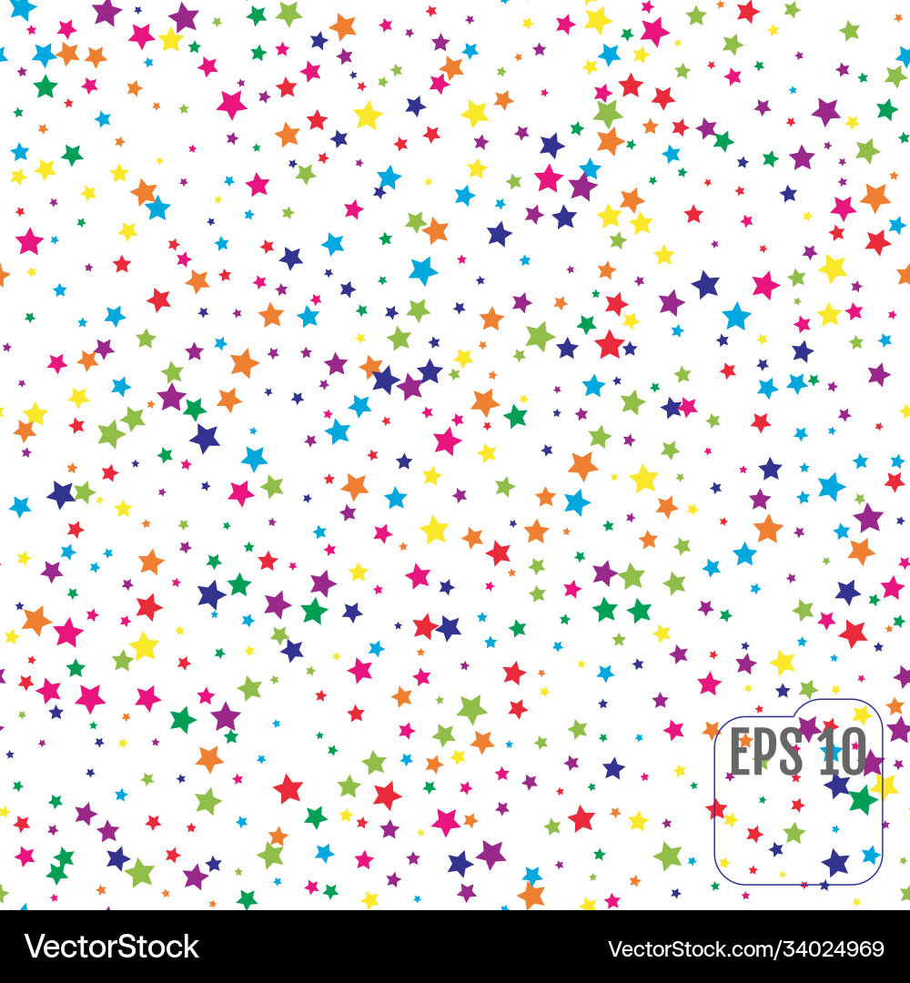 Seamless pattern with colorful stars Seamless pattern with colorful stars Vector Image