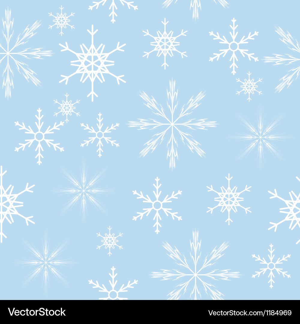 Seamless Snowflake Background vector image