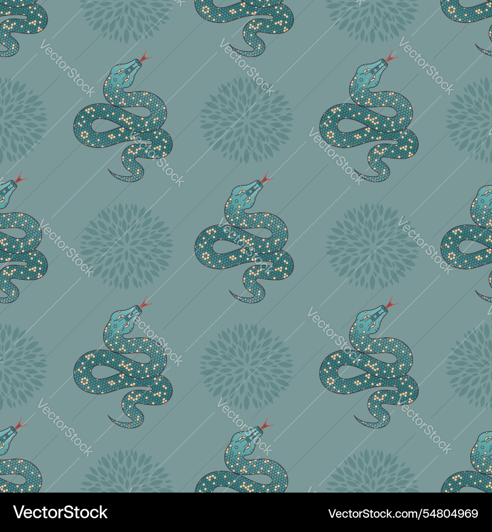 Snake seamless pattern Snake seamless pattern vector image
