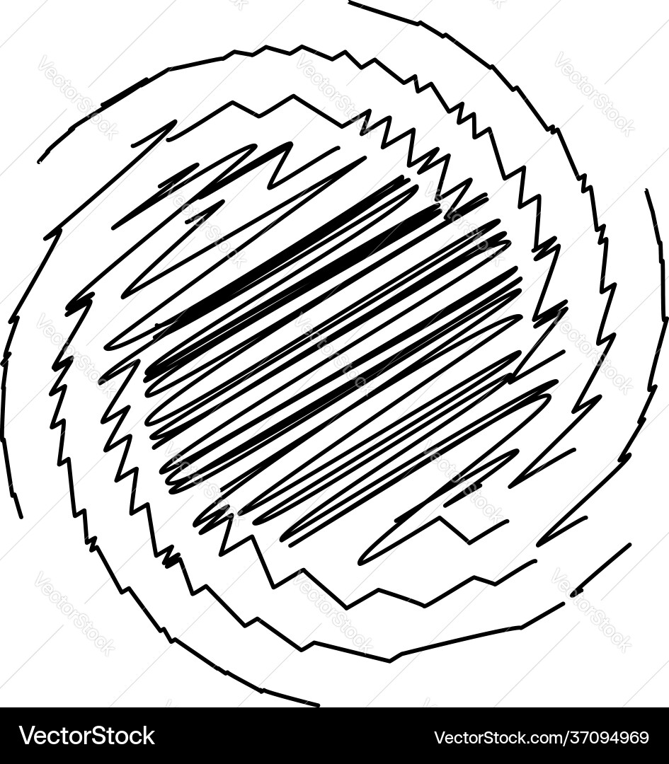 Spiral swirl twirl design element with sketchy Spiral swirl twirl design element with sketchy vector image